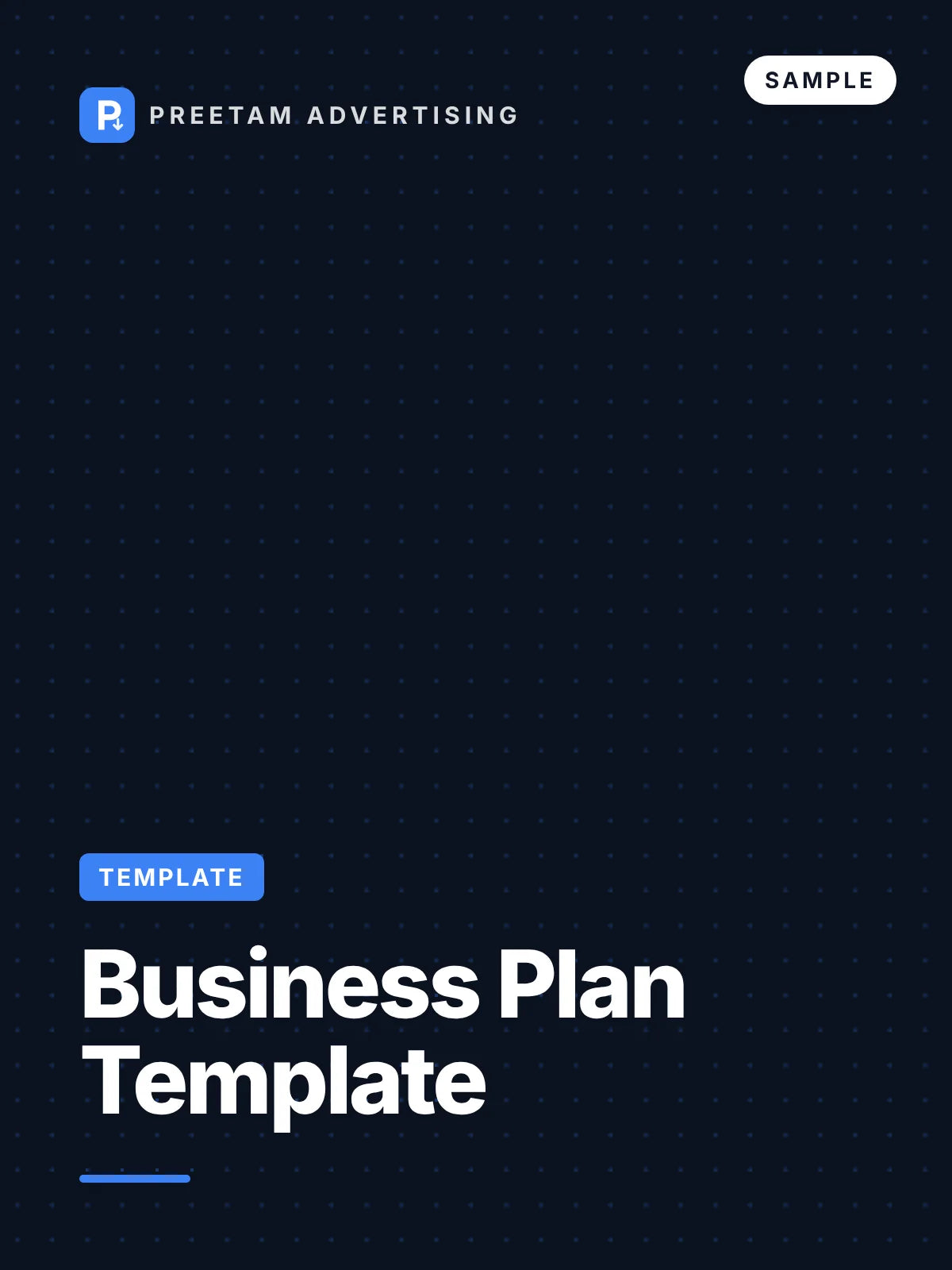 Business Plan Template sample cover