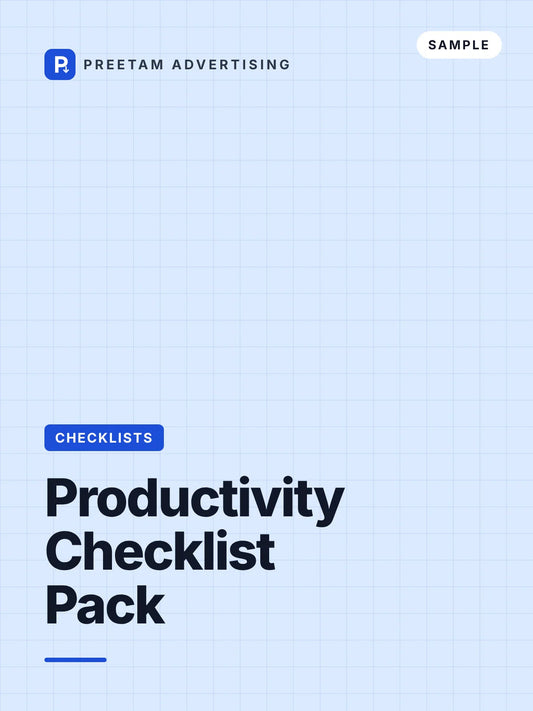 Productivity Checklist Pack sample cover