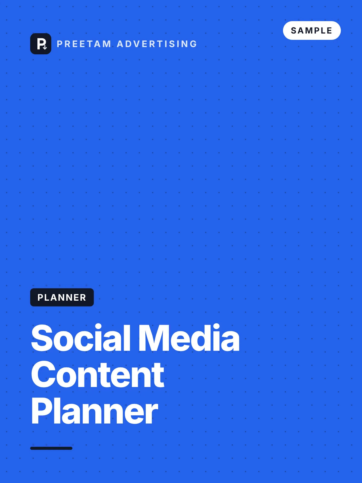 Social Media Content Planner sample cover